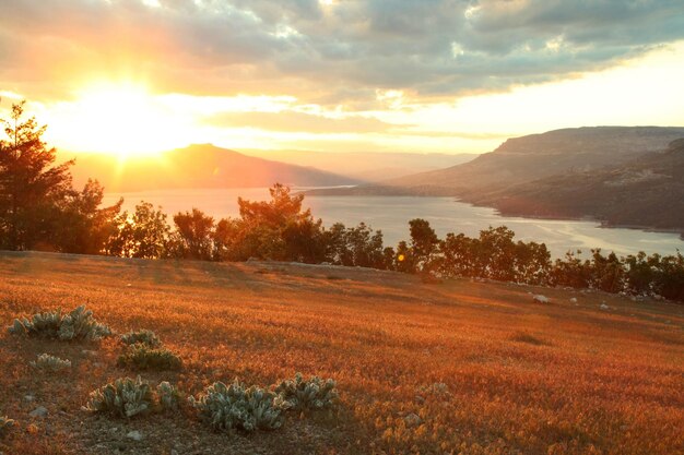 Sunset on the lake