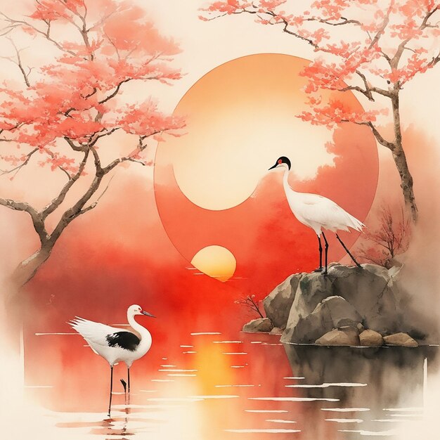 Sunset Landscape background