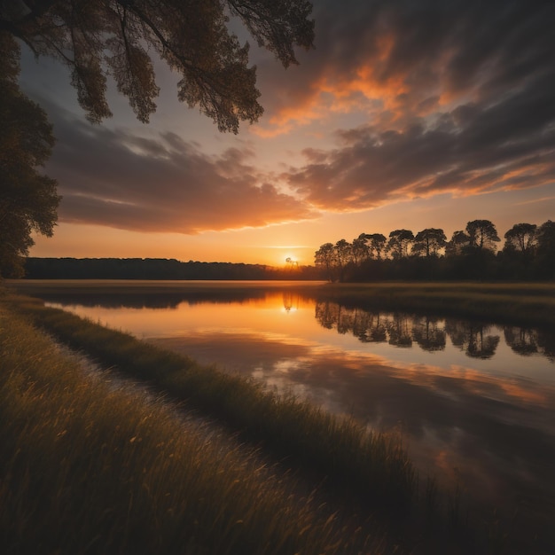 夕焼けの風景