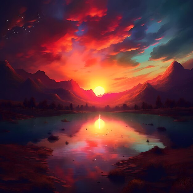 Sunset landscape