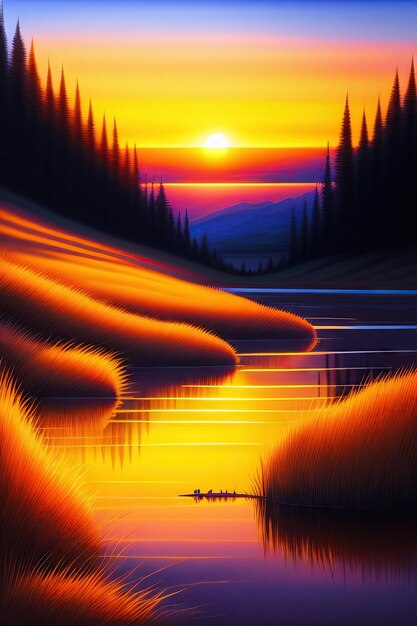 Sunset landscape