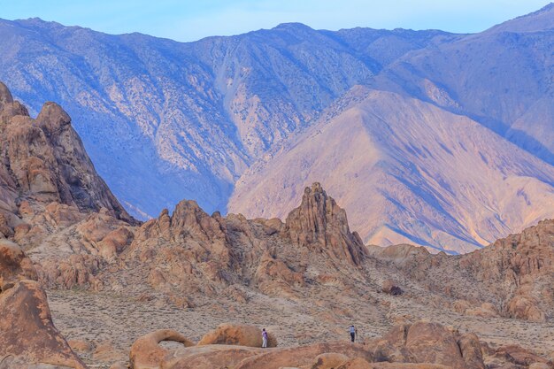 Sunset light at Alabama Hills California USA