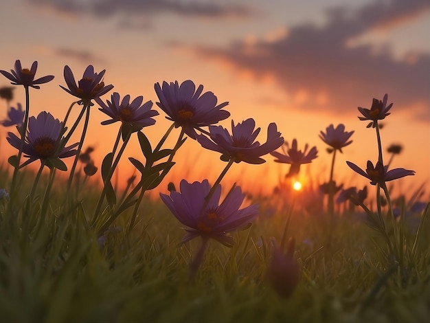 Sunset Meadow Wildflowers