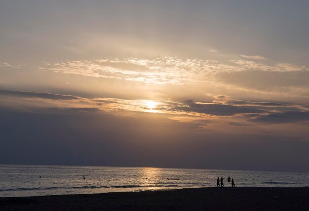 Sunset on the Mediterranean sea