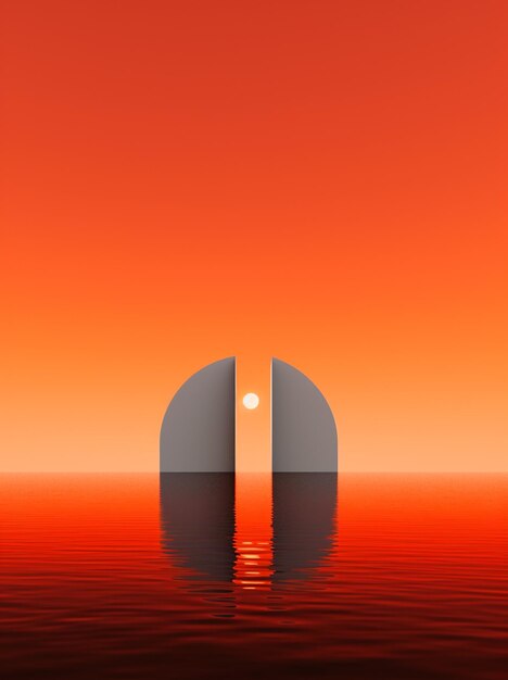 Foto sfondo minimalista al tramonto per la composizione