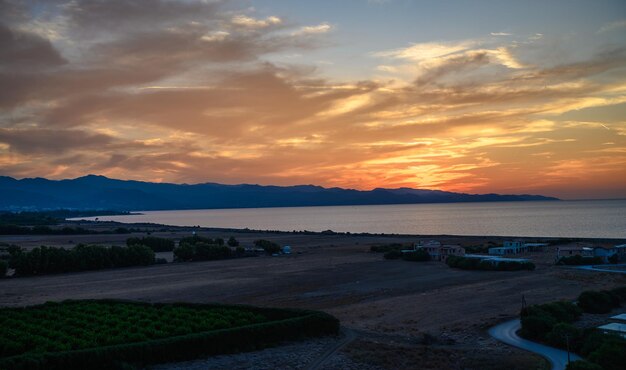 sunset in the mountains of Northern Cyprus