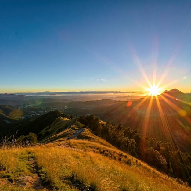 Sunset in the mountains