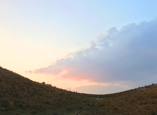 sunset over the mountains