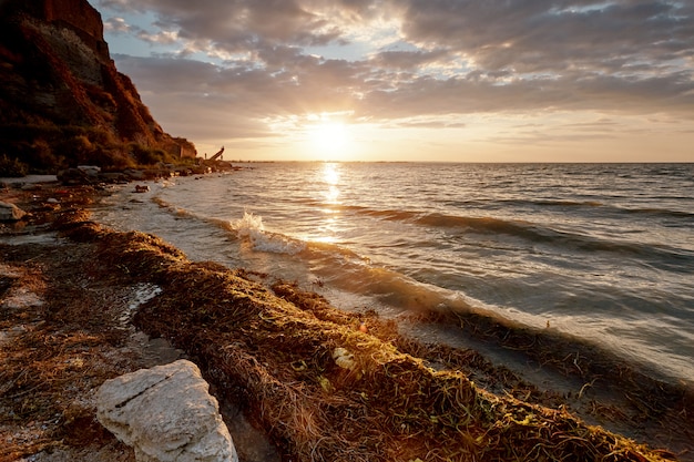 Sunset near Akkerman fortress beach