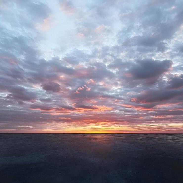 Sunset Over The Ocean A Photo
