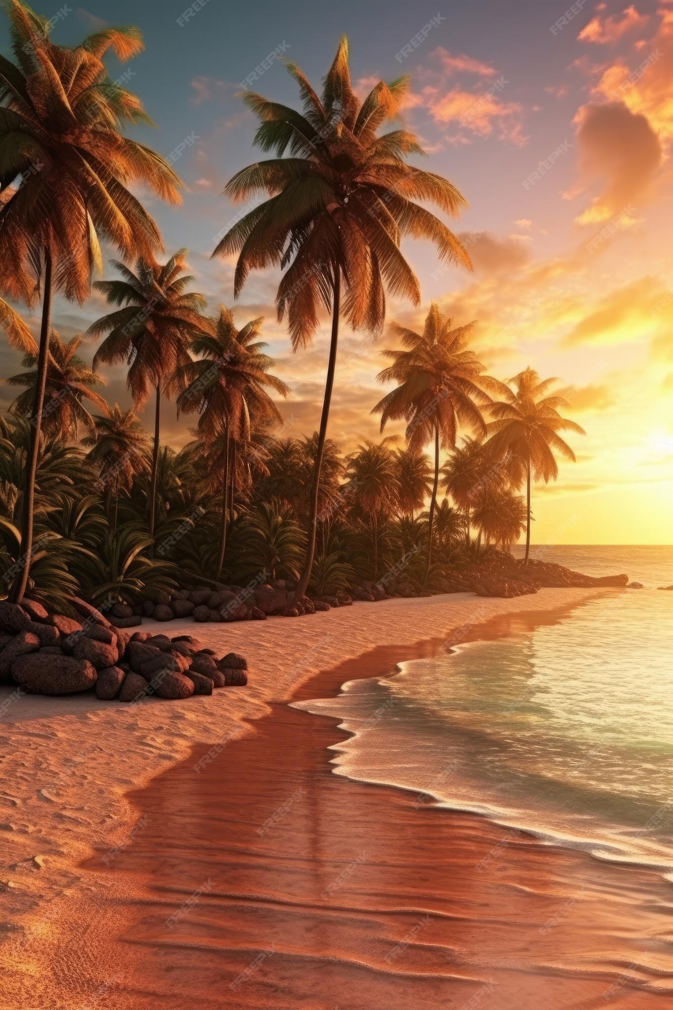 Sunset Over The Ocean In Stunning 4k Ultra Hd Generative Ai Premium Sunset Over The Ocean In Stunning 4k Ultra Hd Generative Ai Premium