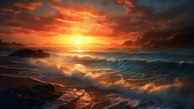 Sunset Ocean Wallpaper