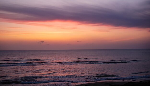 Photo sunset over the ocean