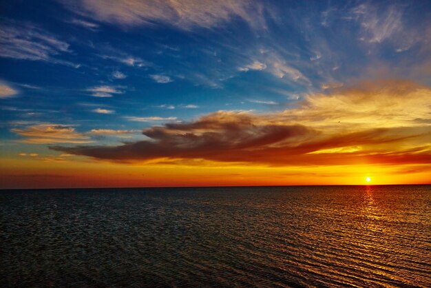 Sunset over the ocean