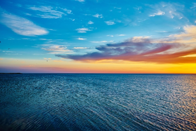 Sunset over the ocean