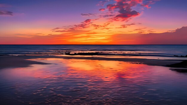 sunset over the ocean