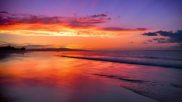 sunset over the ocean