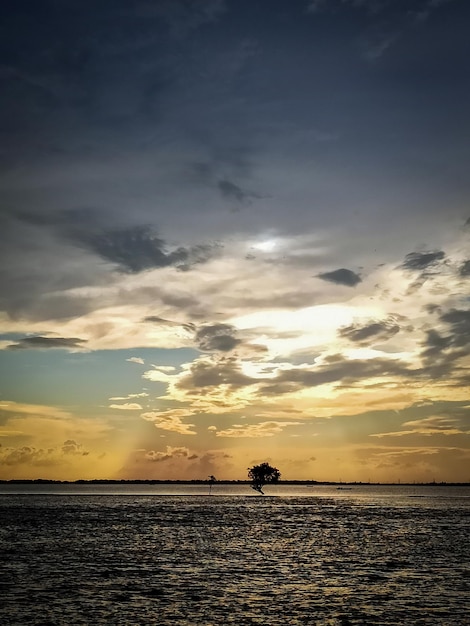 写真 海の上の日没 ストロームの空