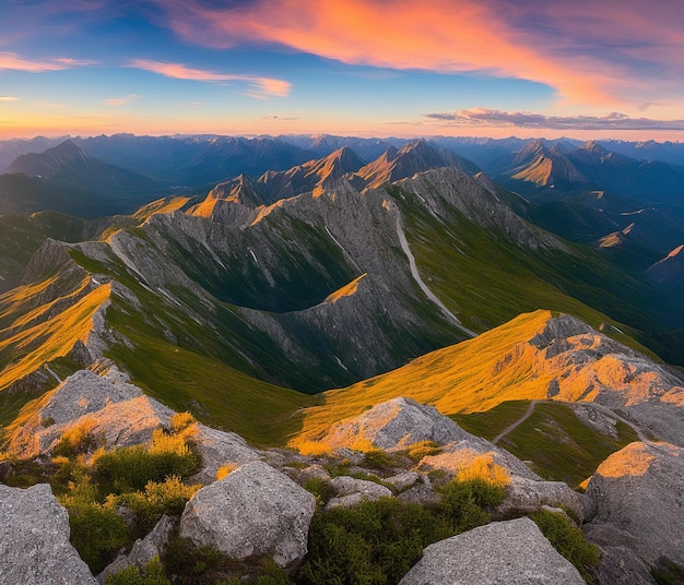 Фото Закат над горами