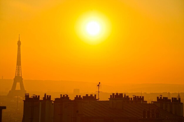 Photo sunset in paris