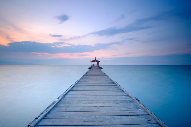 Photo sunset at pasir putih beach situbondo indonesia