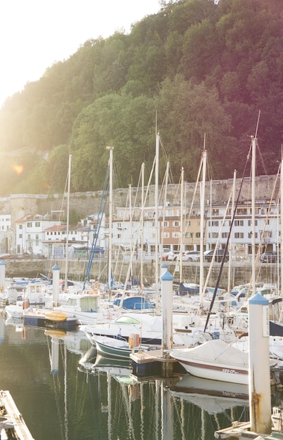 Sunset in the port of San Sebastian.