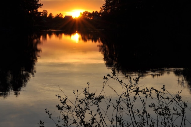 Sunset on a quiet river