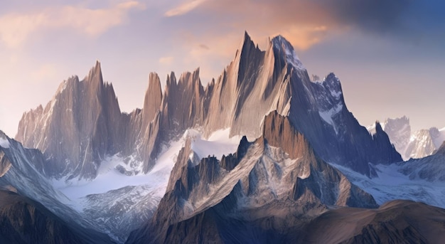 Sunset above above remote arctic valley of Akshayuk Pass Baffin Island Canada Last rays of light on the peaks around Highway glacier Arctic summer in the wild of the far north