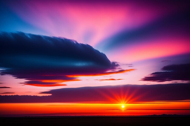 Sunset Reverie Immersing in the Timeless Serenity of the Dusky Horizon