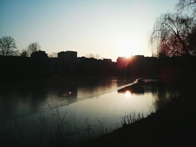 Sunset over river