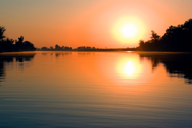 Sunset on the river