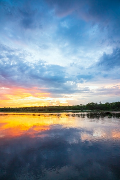 Sunset on the river