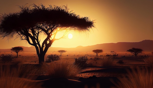 https://img.freepik.com/premium-photo/sunset-safari-in-africa-s-tranquil-wilderness-landscape-generative-ai_188544-11962.jpg