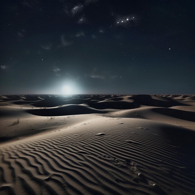 sunset on the sand dunes