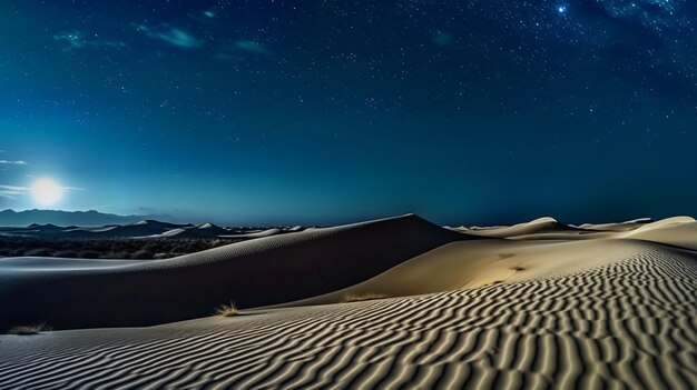 Sunset on the sand dunes