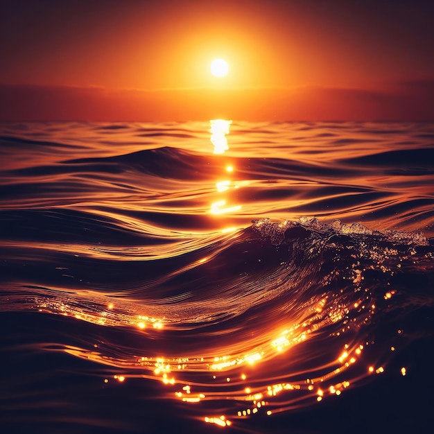 Foto il tramonto nel mare foto sullo sfondo