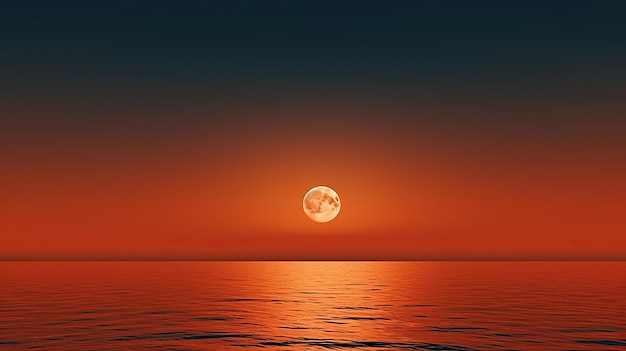 sunset over the sea generative AI