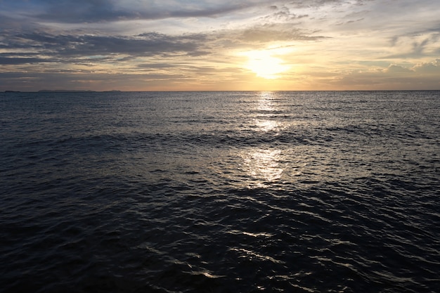 Sunset on sea in Thailand.