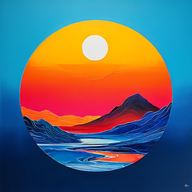 海の夕暮れ