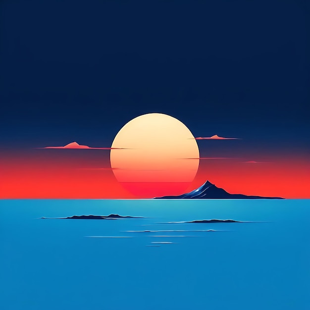 sunset over the sea