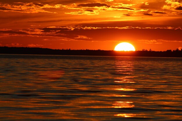 Sunset over sea