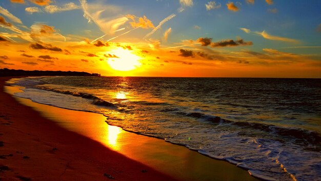 海の上の夕暮れ