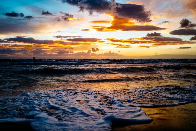 海の上の夕暮れ