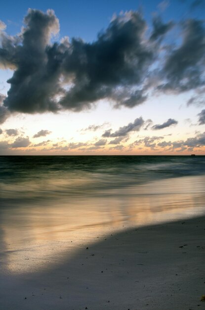 sunset above the sea