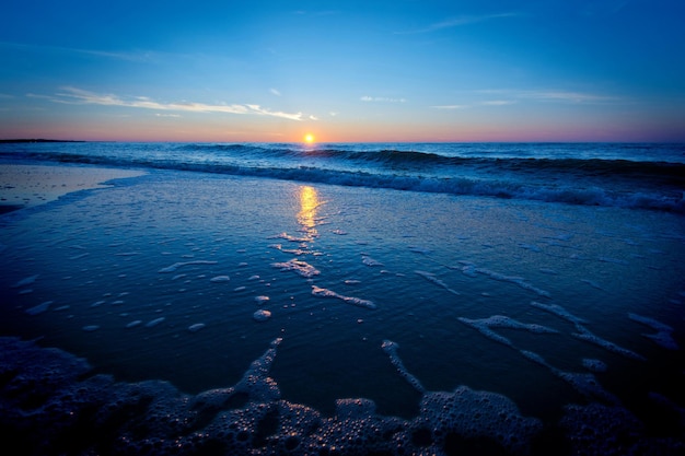 Foto tramonto sul mare