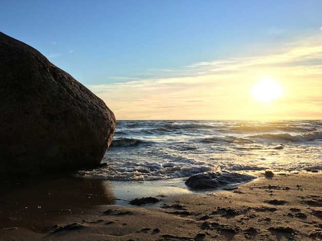 Sunset over the sea