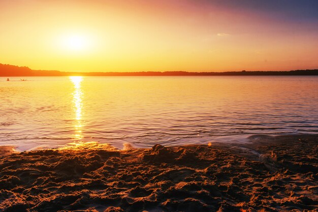 海に沈む夕日