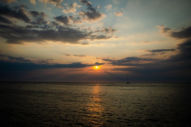 海に沈む夕日