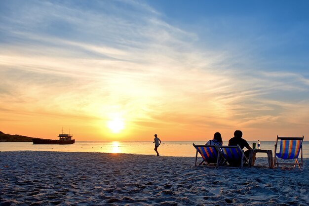 Sunset on the sea