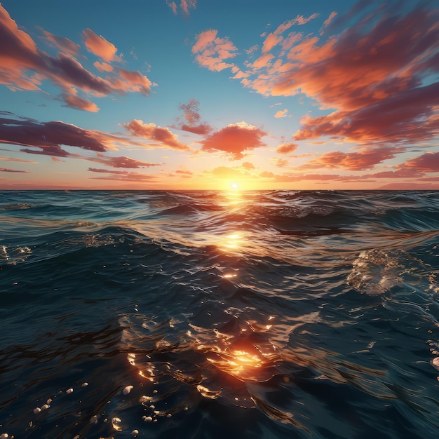 Photo sunset seascape